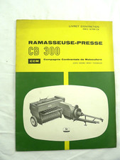VINTAGE MANUALE  VECCHIO RAMASSESUE PRESSE  JOHN DEERE CB 300 PRESSA BALLE FIENO