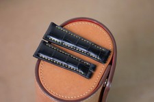 Cinturino nero fatto a mano per Rolex Sky Dweller misura 21/16