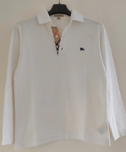 Polo bianca burberry bambino - polo,
