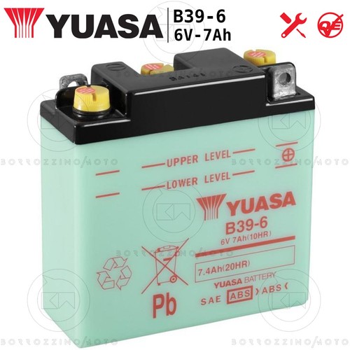Batteria yuasa b39 - b39-6, 6v