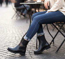 STIVALETTI DONNA NERI BIKER