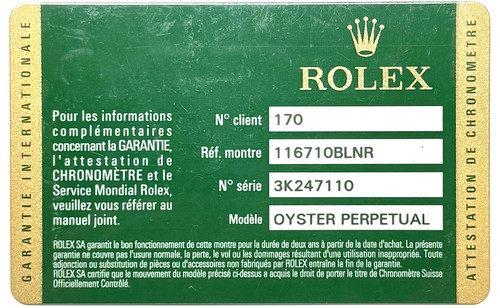 Rolex 116710blnr batman - 116710blnr,