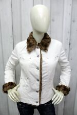 Giubbotto Liu Jo Donna Taglia S Bianco Giubbino Giacca Jacket Woman Logo Cotone