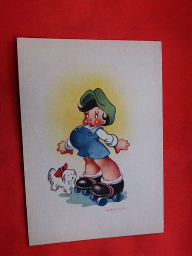 Cartolina illustrata bimbo - illustrata,