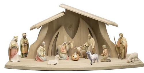 Set presepe moderno legno - in,