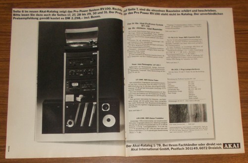 Rara pubblicità vintage akai - pubblicità,