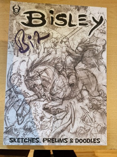 Signed simon bisley sketches - signed,
