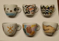 6 Tazzine Illy Collection 1992  "Arti e Mestieri" (con piattini)