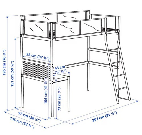 Letto soppalco ikea con - a, ikea,con