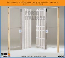 Controtelaio per porta scorrevole a SCOMPARSA 1 ANTA da 100x210 cm interno muro