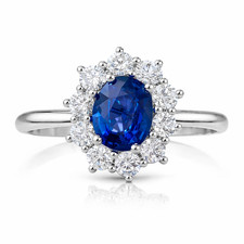 Anello fiore oro Bianco 18 kt