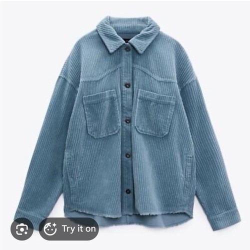 Zara oversized corduroy button - zara,