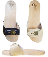 Zoccoli Uomo in Legno di faggio Anatomici Mauri Ciabatte pantofole Made in Italy