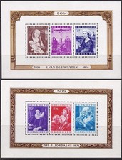 1949 BELGIO, COB Fogli Catalogo n. 27-28 - Dipinti - MNH**
