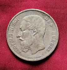 Belgio 5 Franchi Argento 1873