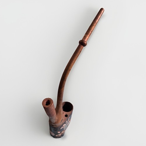 Antica pipa cinese - in, ottone