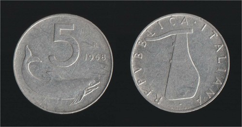 Lire 1968 delfino timone - timone,