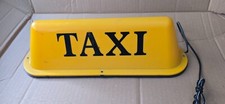 Insegna Taxi Giallo Nero Originale Bifacciale si illumina
