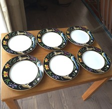 SET 6 PIATTI INSALATA LYNN CHASE JAGUAR JUNGLE 8-1/4" SPEDIZIONE GRATUITA