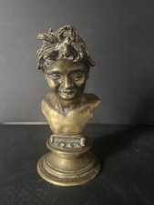 Busto in bronzo di Vincenzo Gemito (1852–1929), firmato, h. 17 cm