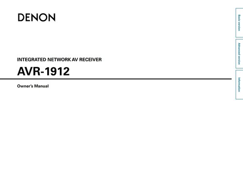 Denon avr 1912 - denon, receiver