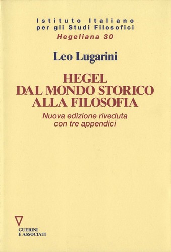 Lugarini hegel dal mondo - lugarini,