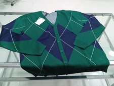 Cardigan Verde E Blu Uomo 7x8