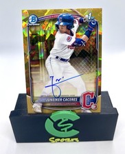 2025 Bowman Cromo Zaffiro Juneiker Caceres Auto Oro /50 Guardiani