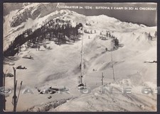 VALLE D'AOSTA COURMAYEUR 145 SLITTOVIA SCI SKI Cartolina FOTOGRAF. viagg. 1949