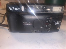 Nikon One Touch 200 fotocamera punta e scatta pellicola 35mm con custodia cinghia TESTATA FUNZIONANTE
