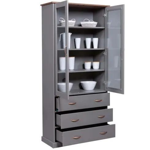 Vetrina credenza grigia alta - vetrina,