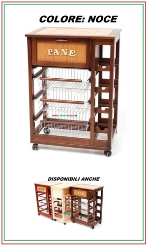 Carrello legno noce - carrello, con