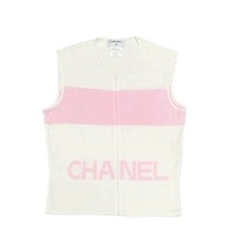 Canotta Chanel rosa logo anni