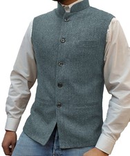 Gilet uomo tweed spina di
