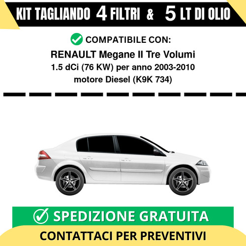 Tagliando per renault megane - per,