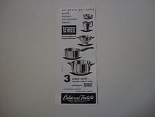 advertising Pubblicità 1961 PENTOLE TRINOX FRATELLI CALDERONI CASALE CORTE CERRO