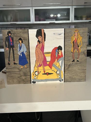 Quadro lupin iii - iii., pirografia