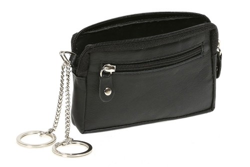 Portachiavi vera pelle nero - vera,