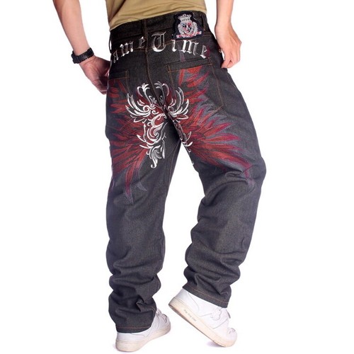 Jeans uomo ricamo - , farfalla