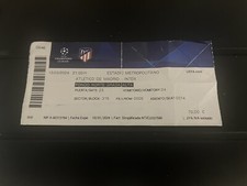 BIGLIETTO/STUB ATLETICO MADRID - INTER UEFA CHAMPIONS LEAGUE 2023/2024