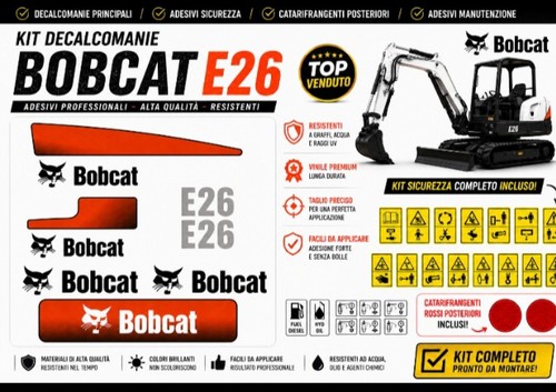 Bobcat e26 kit adesivi - e26,