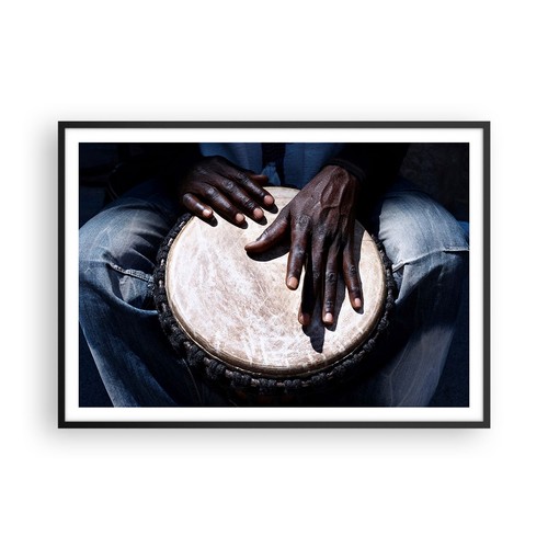 Poster 100x70cm tamburo musica - 100x70cm,
