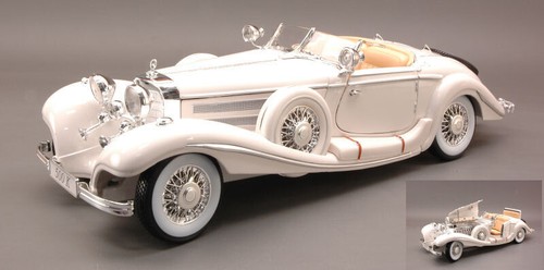 Mercedes 500k 1936 white - white, 1:18