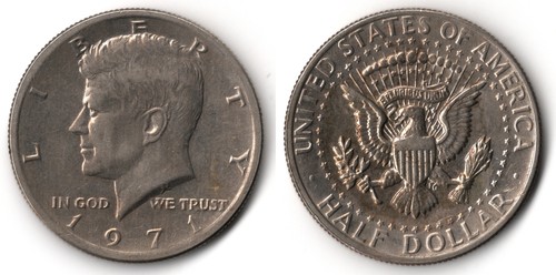 Usa dollaro 1971 - ½, mezzo
