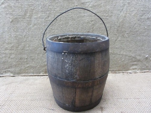 Cesto secchiello botte - legno, e