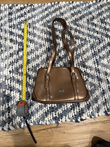 Moschino brown patent leather