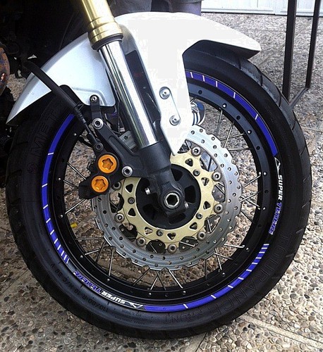 Strisce adesive blu cerchi - strisce,