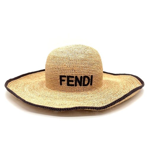 Fendi cappello paglia rafia - fendi,