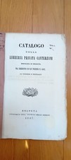 CATALOGO DELLA LIBRERIA PRIVATA CANTERZANI ESISTENTE IN BOLOGNA 1847 V TORESOTTO