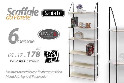Scaffale parete mensole - da, 6